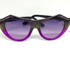 McQueen Multicolor Black Violet Sunglasses by Kering Eyewear - New